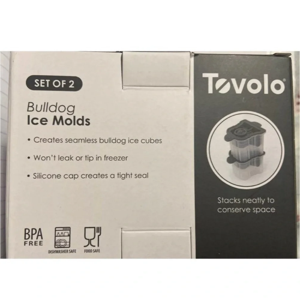 Set of 2 Bulldog Ice Cube Molds Tovolo